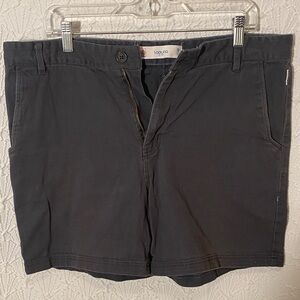 Laguna B Men's Charcoal Flat Front Shorts Rustic Earthy Rugged & Relaxed Camp
